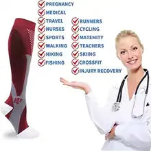 1/3Pairs Compression Sport Socks Medical Nursing Stockings Prevent Varicose Veins Socks Pregnancy Nursing Athletic Soccer Socks