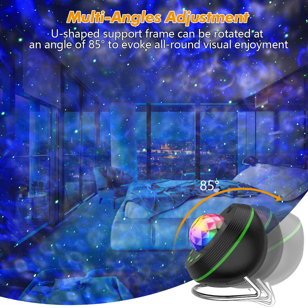 New WiFi Tuya Smart LED Star Galaxy Projector Ocean Wave Starry Sky Night Light Nebula Atmospher Lamp Blueteeth USB Music Player