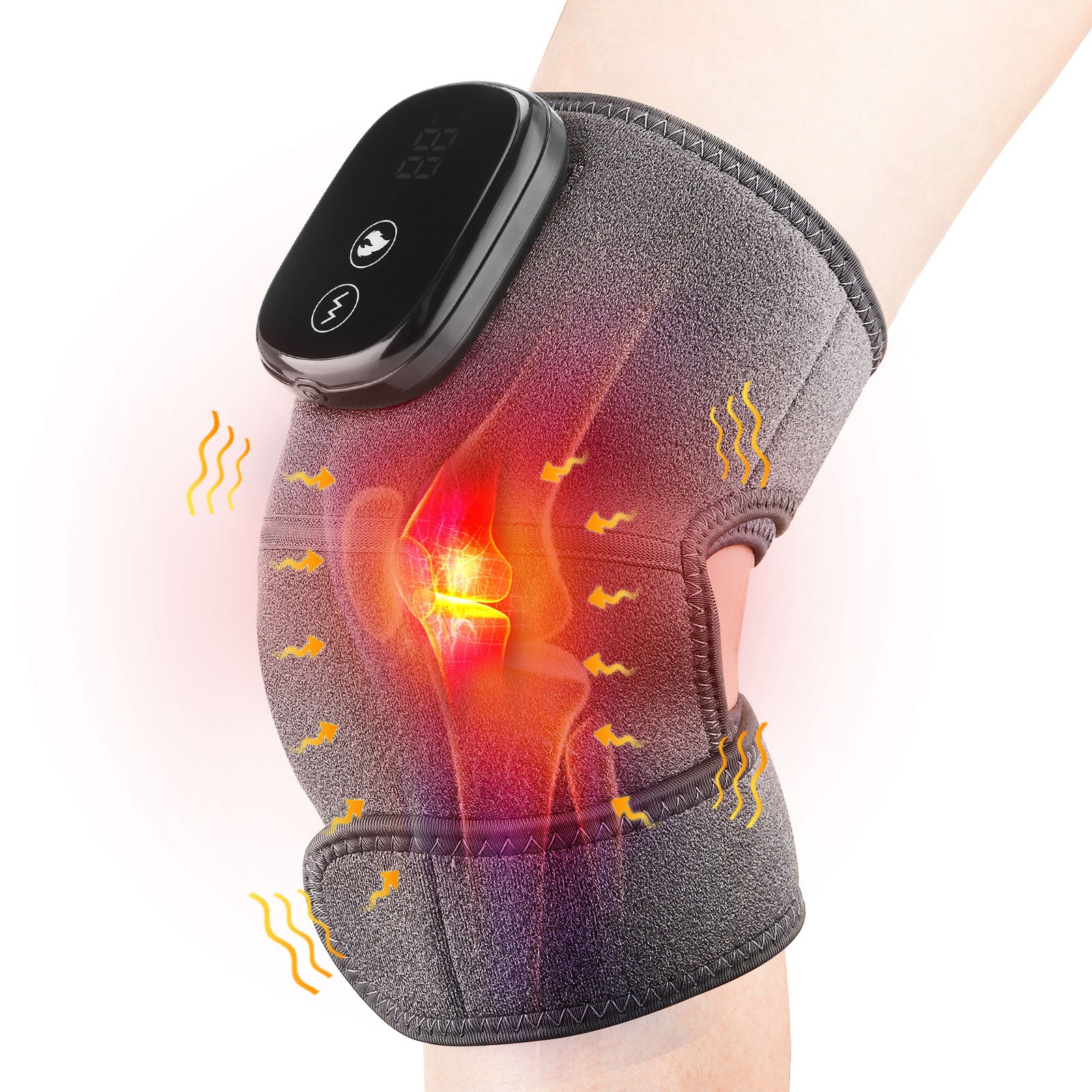 Electric Heated Shoulder Brace – LED Display, Vibration Massage & Pain Relief Support