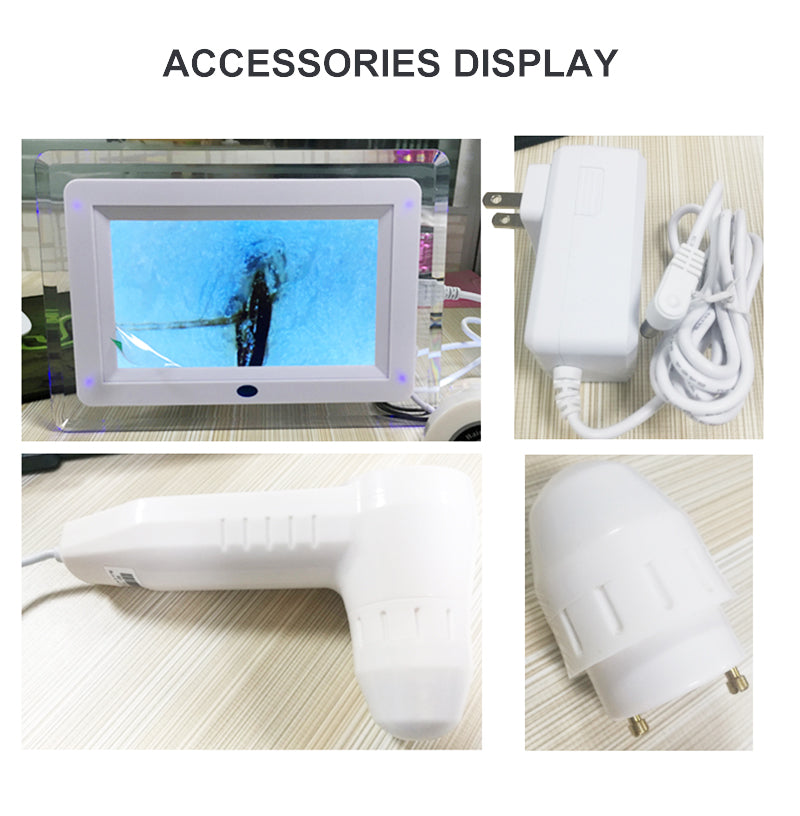 7 inch Skin Analyzer Machine Scalp Detector Hair Follicles Oil Moisture Tester Facial Skin Hair Analyzer Machine Rechargeable