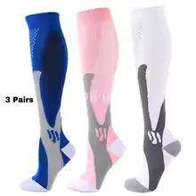 1/3Pairs Compression Sport Socks Medical Nursing Stockings Prevent Varicose Veins Socks Pregnancy Nursing Athletic Soccer Socks