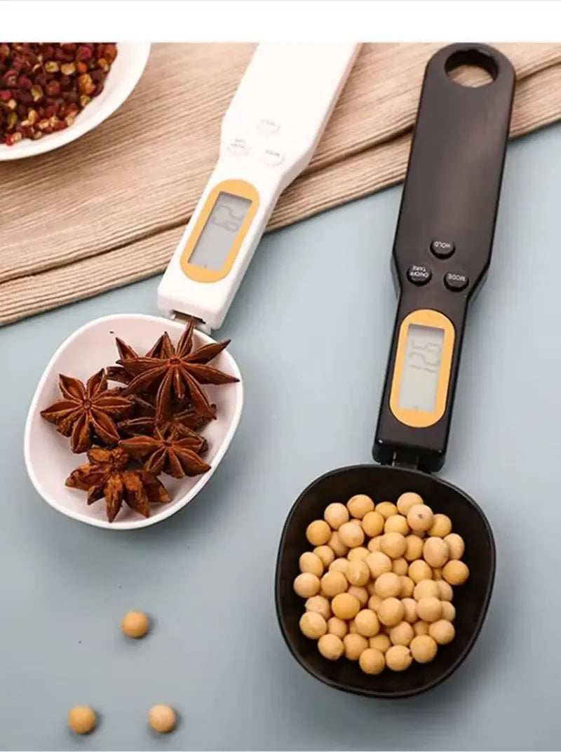 Electronic Weighing Spoon LCD Digital Kitchen Scale Cooking Food Weight Measuring Tool USB Charging, Battery Type 1 Pc