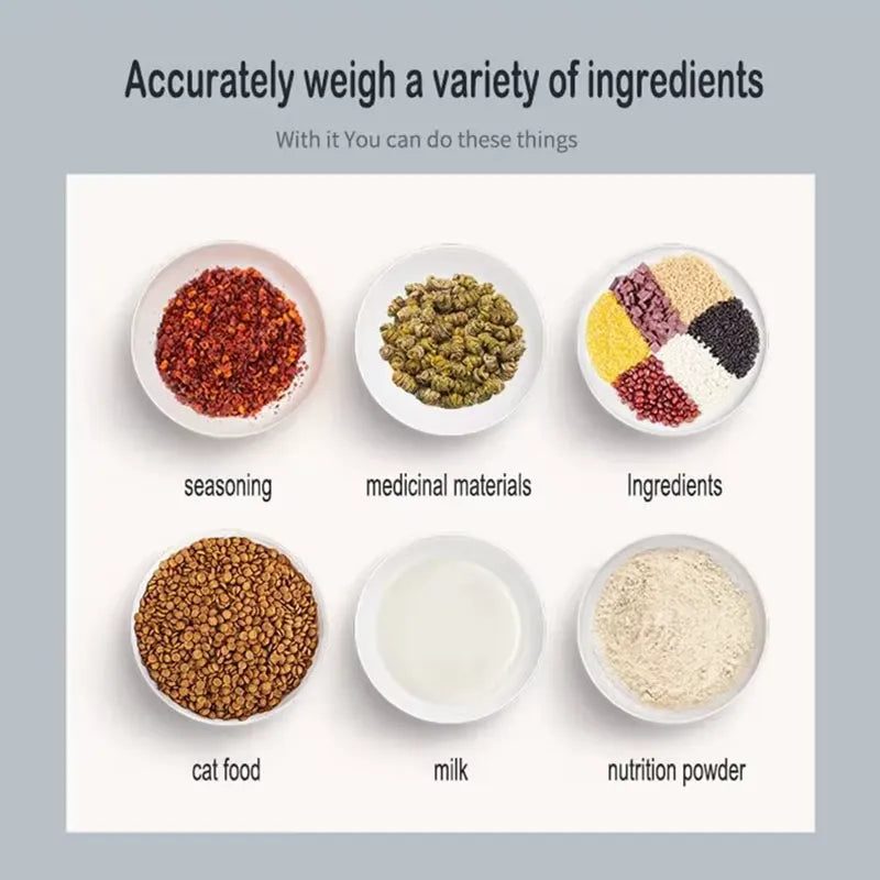 Electronic Weighing Spoon LCD Digital Kitchen Scale Cooking Food Weight Measuring Tool USB Charging, Battery Type 1 Pc