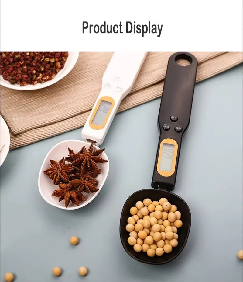 Electronic Weighing Spoon LCD Digital Kitchen Scale Cooking Food Weight Measuring Tool USB Charging, Battery Type 1 Pc