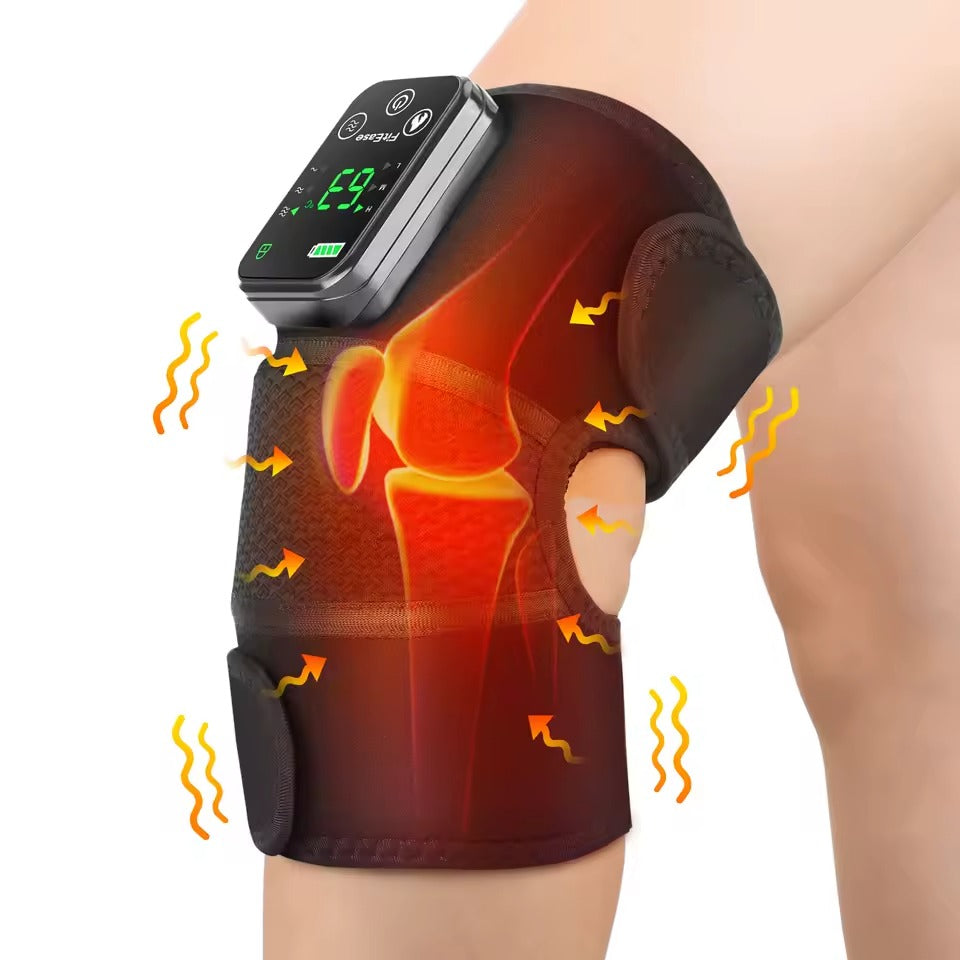 Electric Heated Shoulder Brace – LED Display, Vibration Massage & Pain Relief Support