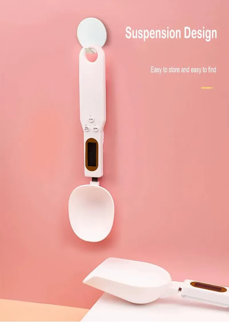 Electronic Weighing Spoon LCD Digital Kitchen Scale Cooking Food Weight Measuring Tool USB Charging, Battery Type 1 Pc
