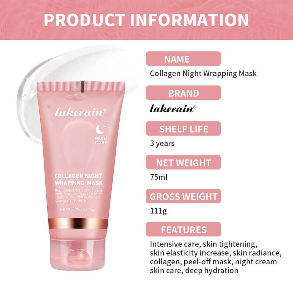 Korean Deep Collagen Peel-Off Mask – Anti-Wrinkle & Lifting Overnight Skin Care