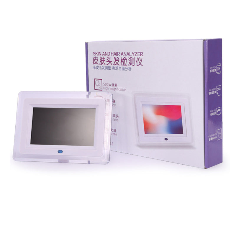 7 inch Skin Analyzer Machine Scalp Detector Hair Follicles Oil Moisture Tester Facial Skin Hair Analyzer Machine Rechargeable