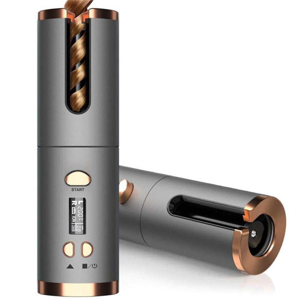 Cordless Automatic Rotating Hair Curler – LED Display, Adjustable Temperature & Styling Tool Set