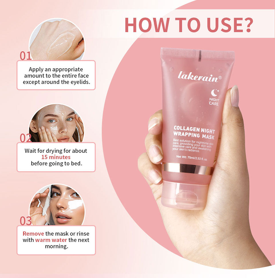 Korean Deep Collagen Peel-Off Mask – Anti-Wrinkle & Lifting Overnight Skin Care