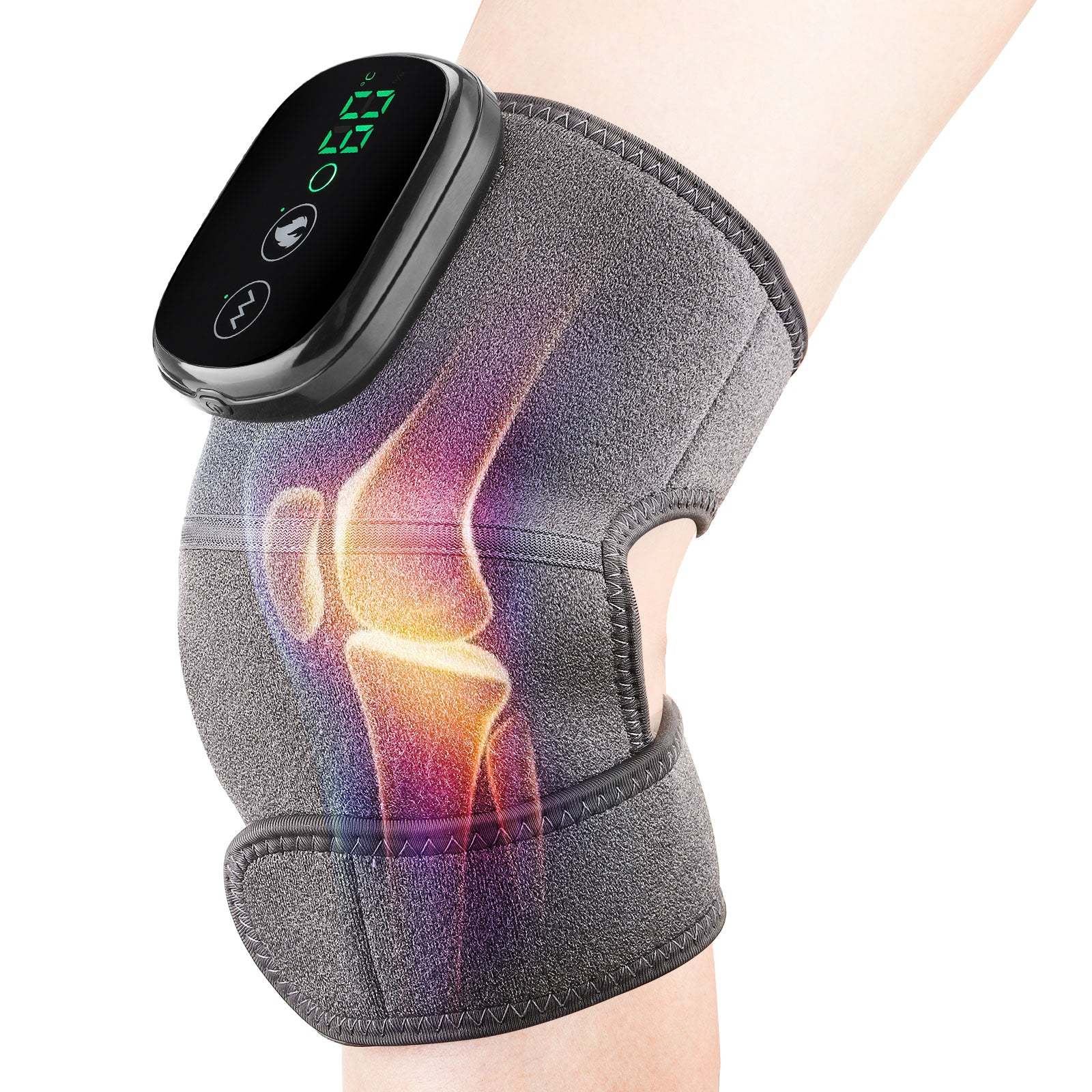 Electric Heated Shoulder Brace – LED Display, Vibration Massage & Pain Relief Support
