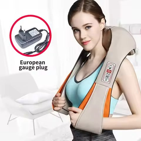 Shiatsu Electric Neck, Shoulder & Back Massager – U-Shaped Deep Tissue Kneading with Heat