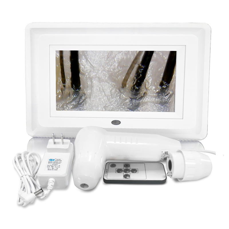7 inch Skin Analyzer Machine Scalp Detector Hair Follicles Oil Moisture Tester Facial Skin Hair Analyzer Machine Rechargeable