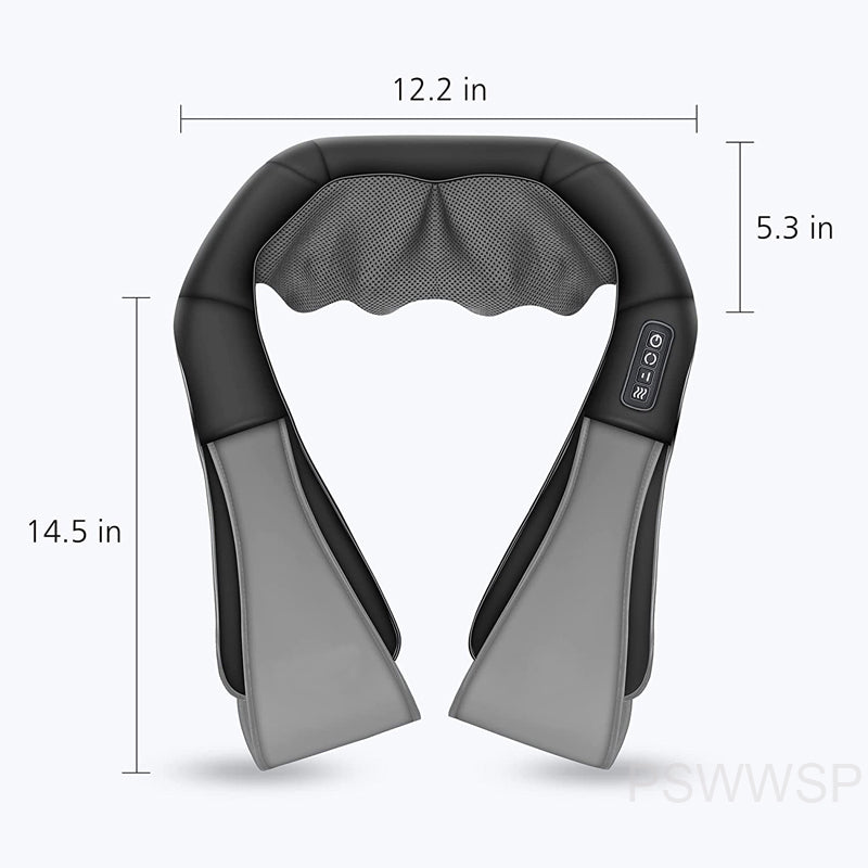 Shiatsu Electric Neck, Shoulder & Back Massager – U-Shaped Deep Tissue Kneading with Heat